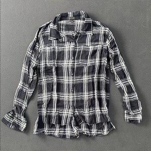 Black and White Plaid Shirt by Jessica Simpson Sz L